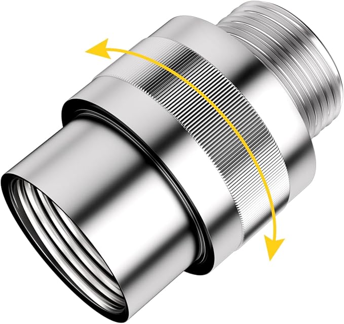 G-Promise All Metal Shower Head Shut Off Valve, G1/2" Shower Flow Control Valve for Handheld or Bidet Sprayer (Chrome)