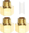 PATIKIL Brass Pipe Fitting, 1Pcs 3/8" NPT Male to 1/2" NPT Female Pipe Reducer Adapter Extension Connectors Brass Fittings for Water Gas Refrigeration