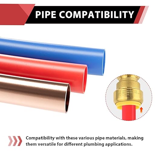 10-Pack EFIELD 3/4" Push Fit x 3/4" Female NPT Drop-Ear Elbows with 1 Disconnection Tool Clip