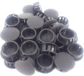 Hole Plugs 3/4" Plastic Flush Type Hole Plugs for Hole Snap in Locking Hole Tube Screw Caps Drilling Cover Plugs Fastener Covers for Kitchen Cabinet Furniture Black 30 Pack - Black