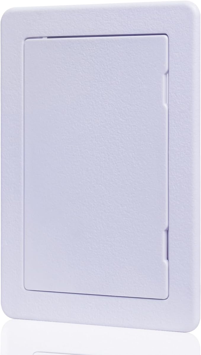 Suteck Plumbing Access Panel for Drywall Ceiling 4 x 6 Inch Reinforced Plastic Wall Access Doors Removable Hinged White
