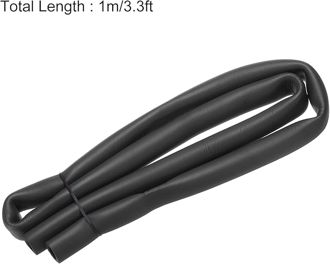 uxcell Foam Tubing for Handle Grip Support, Pipe Insulation, 8mm ID 17mm OD 1m Length Black