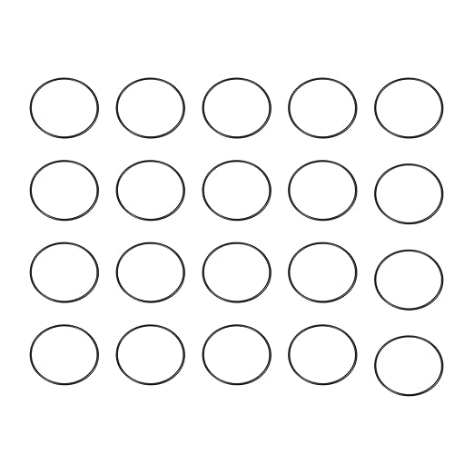 HARFINGTON 20pcs Nitrile Rubber O-Rings 25mm OD 23mm ID 1mm Width Metric Buna-N NBR Sealing Gasket Plumbing Sealing Repair O Rings for Car Auto Vehicle Repair Faucet Air Gas