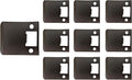 QCAA Solid Brass Extended Lip Strike, 3''X2-1/4", Oil-Rubbed Bronze, 10 Pack, Made in Taiwan