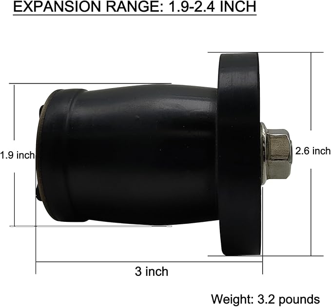 Pool scupper Plug，Mechanical Test Plug,Test Plugs for Plumbing,Drain cleanout Plug,Basement Sewer Drain Cap,Sewer Test Plug. (1.9-2.4 inch)