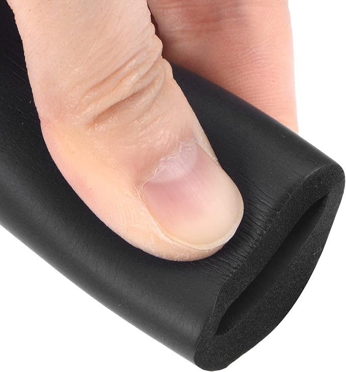 uxcell Foam Tubing for Handle Grip Support, Pipe Insulation, 16mm(5/8") ID 26mm OD 1m Length Black