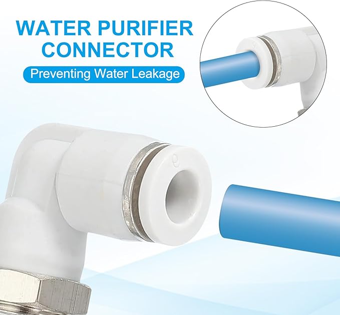 PATIKIL Push to Connect Fitting, 5 Pack Pneumatic Air Elbow Quick Connector 1/4"PT Male Thread x 6mm Tube 90 Degree Connect Tubing Elbow Air Tube Fitting Pneumatic Quick Adapter, White