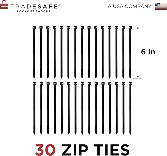 TRADESAFE Safety Inspection Tags for Accident Prevention - 30 Safety Tags with 30 Zip Ties, Durable 32 mil Vinyl, Inspection Record Tag for Scaffolds, Ladders, Fire Extinguisher, Inventory, Machinery