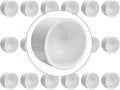 LESSO 3/4 inch PVC Pipe End Cap | 18 Pack Schedule 40 Industrial Pipe Fittings 3/4" PVC Pipe External Plug Adapter for Build Furniture DIY Garden Shelf, White