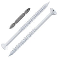 WenSilon(30 PCS) 3/16" x3-3/4 White Concrete Screw Anchor White Flat Head for Anchoring to Masonry, Block or Brick Stucco