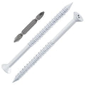 WenSilon(30 PCS) 1/4" x4 White Concrete Screw Anchor White Flat Head for Anchoring to Masonry, Block or Brick Stucco