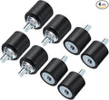 uxcell 4pcs M4x10mm Rubber Isolator Mounts with Studs 15x15mm Male Female Vibration Shock Absorber Zinc Plated Cylindrical Thread Mounts Anti Vibration Isolators with 4pcs M4 Lock Nuts