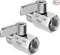 316 Stainless Steel Mini Ball Valve Shut Off Valve 1/8" NPT Male Female Thread Pipe Fitting Connector for Water Gas Oil (Pack of 2)