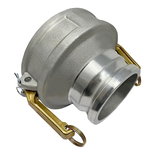 Gloxco Aluminum Type DA Cam and Groove Hose Fitting, Reducer, 6" Female Camlock x 4" Male Camlock (CAM-6040-DA-AL)