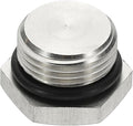 MECCANIXITY BSPP Pipe Plug Fitting, 304 Stainless Steel G3/8 Male Outer Hex Thread for Plumbing Fixed with Sealing Rubber Ring