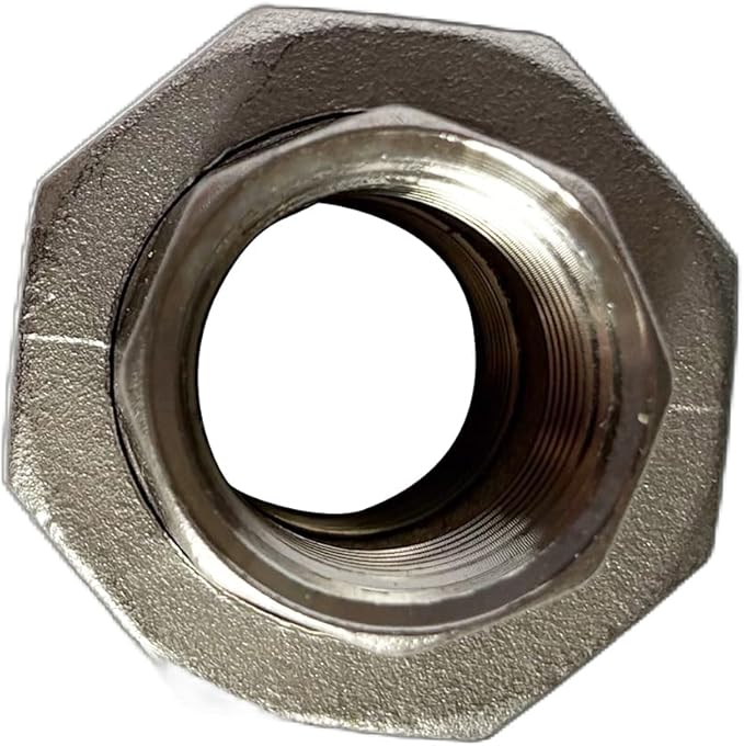 1/2" Union Pipe 304 Stainless Steel NPT Female Thread Union Joint Cast Pipe Fitting Pack of 2