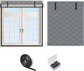 Thermal Window Cover for Wintern, Window Insulation Kit Blackout Oxford Curtain, Thicken Warm Waterproof Attic Insulation Blanket, Draft Blocker in Home RV 38 39 47 57 62 63in(Gray,31x87in)