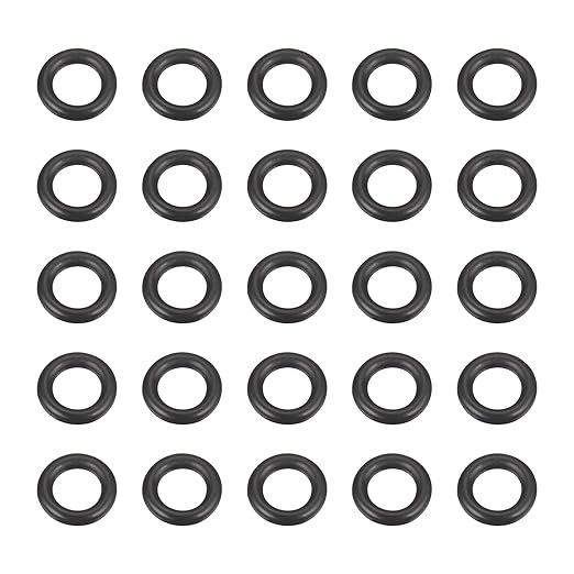 HARFINGTON 50pcs Nitrile Rubber O-Rings 8mm OD 5mm ID 1.5mm Width Metric Buna-N NBR Sealing Gasket Plumbing Sealing Repair O Rings for Car Auto Vehicle Repair Faucet Air Gas