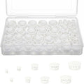 200Pcs Plastic Hole Plugs, 9-Size Round Nylon Screw Hole Cover 1/5" 1/4" 5/16" 3/8" 1/2" 5/8" 3/4" 7/8"1",White Flush Type Panel Knockout Locking Plugs,Drill Hole Insert End Caps for Furniture Cabinet