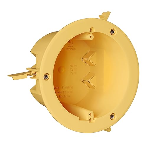 Inlight 4" Junction Box Round Electrical Box for Wall Lights, Old Work Box, UL Listed, 3-Pack, IN-0501-6-3