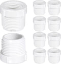 VILLCASE 10pcs PVC Threaded Reducer Coupling Male to Female Adapter Water Supply Line Connector Plumbing Fittings for Indoor Outdoor Use Easy Installation Leak-resistant