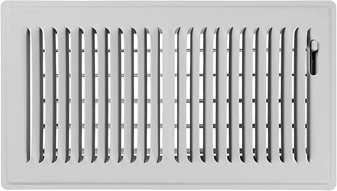 Shoemaker 6x12 Floor Register – Cement Gray Heavy Duty Metal Floor Vent Cover for Home Floors - Premium Forced Air Vent Covers