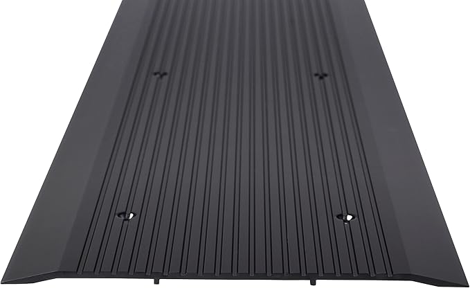 Aluminum Threshold Strip - Exterior Door Threshold for Doorways & Commercial Use - Aluminum Door Sill - ADA Wheelchair Compliance - Black Anodize 8" Wide by 48" Long.