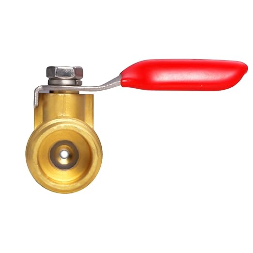 2 PCS Brass Water Mini Ball Valve Shut Off Switch, 3/8" NPT Male Thread x 3/8 INCH Hose Barb Pipe Tubing Fitting Coupler, 180 Degree Operation Handle
