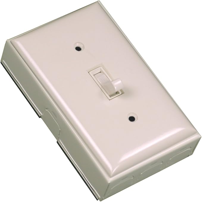Legrand Wiremold B2S Metal Raceway for Extending Power, 500 Series, Single Pole Switch Kit with Wall Plate, Ivory (1 Pack)