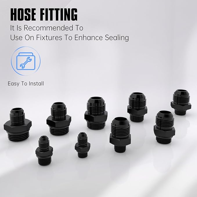 12AN Flare to AN10 ORB Male O-Ring Fitting Adapter (2PCS)