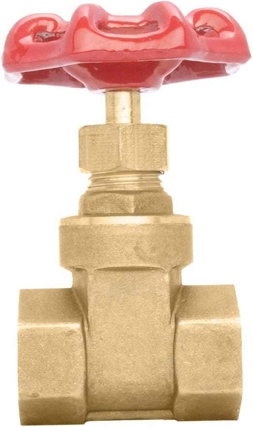 1/2" Brass Gate Valve - 200WOG, FxF NPT