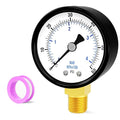 0-60psi Well Pump Pressure Gauge 1/4" NPT 2" Face Dial Size Lower Mount, Multifunctional Practical Dry Pressure Gauge, for Water, Oil and Air Compressor