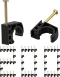 200 Pack 1/2" Half Clamps J-Hook with Nails Set, J Clamps for PEX, Copper, CPVC Tubing Connections