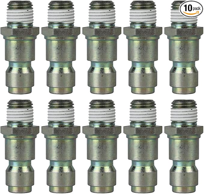 Prevost 1/4" Male NPT Plug Truflate Adaptor T Style Corrosion Proof URP086251 Pack of 10