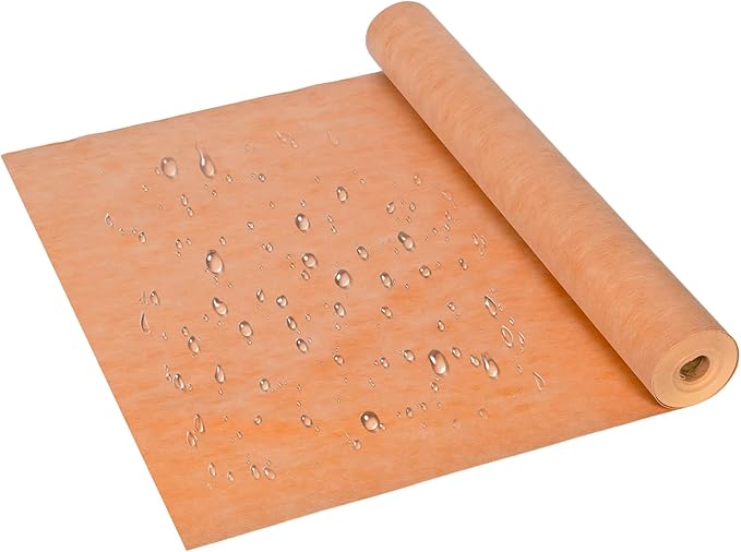 Waterproof Membrane for Shower 3.3Ft X 98.4Ft (323 Sq Ft) Waterproofing Membrane 23.6 Mils Thickness Waterproof Underlayment for Shower Tile Flooring