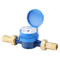 Watflow DN20 Water Meter 3/4" NPT, ISO4064 Certification Cubic Water Flow Meter, Cold Water Meter for Garden/Home/Apartment, Horizontal Install.