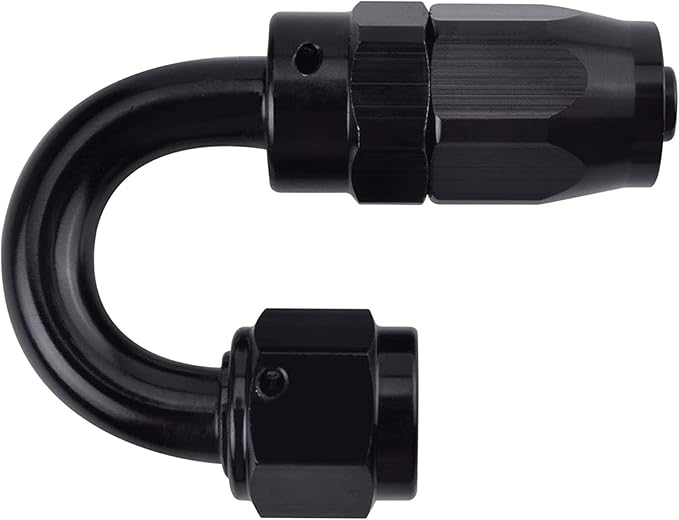 EVIL ENERGY 16AN Hose End Fitting 180 Degree Swivel for CPE Braided Fuel Hose Black