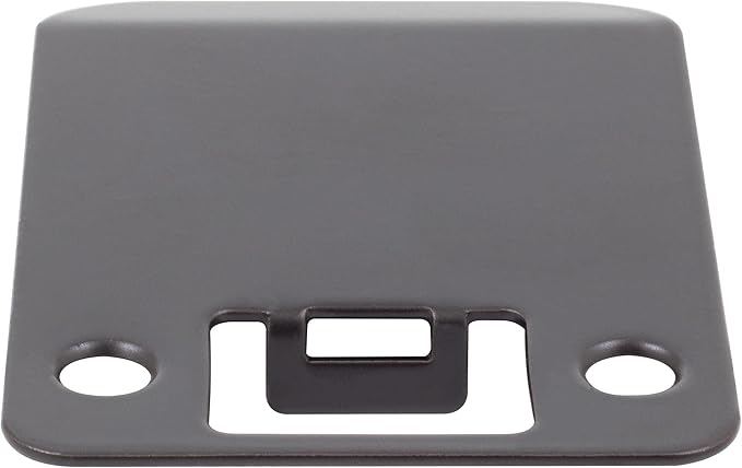Stone Harbor Hardware Round Corner Extended Lip Strike Plate, 2-1/4" x 2-1/2", (3" Overall Length), Matte Black