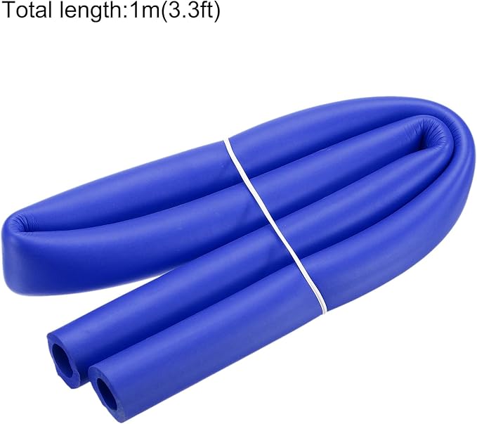 uxcell Foam Tubing for Handle Grip Support, Pipe Insulation Outside Pipe Lagging, 18mm ID 27mm(1 1/16") OD 1m Blue