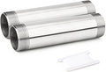 TAISHER 2PCS Stainless Steel Pipe Fittings, 1-1/2" NPT Male x 1-1/2" NPT Male Threaded, 4" Length Nipple Cast Pipe