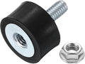 uxcell M4 Rubber Mounts, 1Pcs 15x8mm(DxH) Rubber Cylindrical Anti Vibration Isolator Shock Absorber with Lock Nut for Car Bobbin Generator Air Compressors