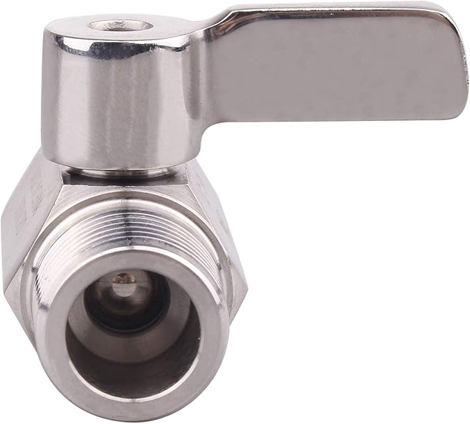 DERNORD 1/2 inch Stainless Mini Ball Valve NPT Female x Male Thread SUS316