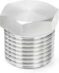 ChillWaves 304 Stainless Steel Pipe Fitting, Outer Hex Head Socket Pipe Plug Fitting，2" NPT Male，Thread Adapter(1-PACK)