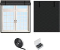 Thermal Window Cover for Wintern, Window Insulation Kit Blackout Oxford Curtain, Thicken Warm Waterproof Attic Insulation Blanket, Draft Blocker in Home RV 38 39 47 57 62 63in(Black,22x79in)