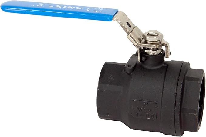 Cast Carbon Steel 2-Piece Full Port Ball Valve, NPT Threaded, 1/4-4 Inch, 1000 PSI, WCB Body with SS Ball & Stem (2-1/2")