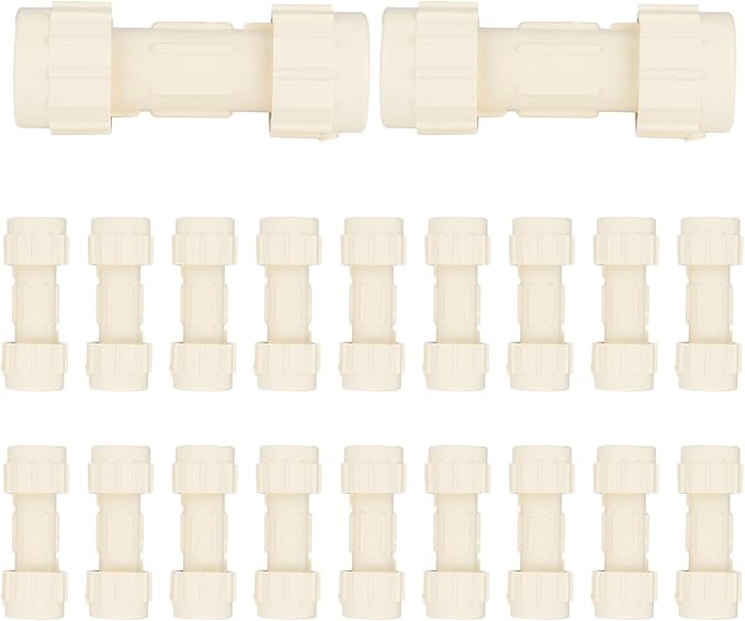 (Pack of 20) EFIELD 1/2"Compression Coupling,CPVC Fittings for Plumbing Installations and Repair (1/2"x1/2"COM),(CPVC048-2-20PCS)