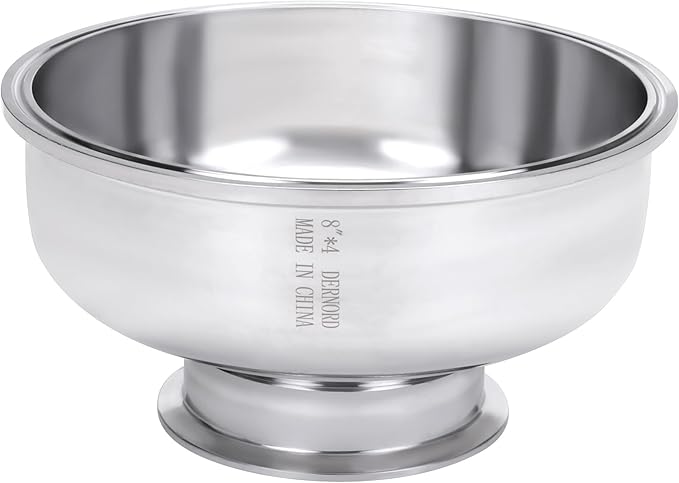 DERNORD Tri Clamp Bowl Reducer Sanitary Fitting Stainless Steel 304 (Tri Clamp Size: 8 inch x 4 inch)