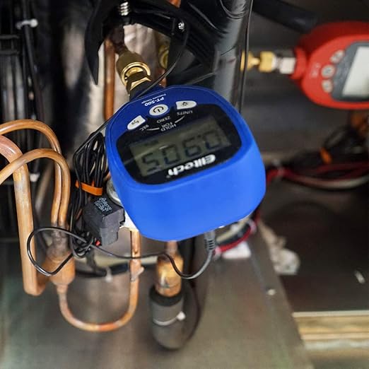 Elitech PGW-500 Wireless Digital Pressure Gauge HVAC IP65 Waterproof -14.5~500 PSI 1/8'' NPT