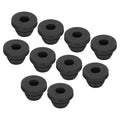 MECCANIXITY 20Pcs Snap Rubber Grommet Plug Mount Dia 6.5mm ID 4mm Narrow Groove Width 2mm Seal Anti-Scratch for Electrical Box Cable Pipes Black
