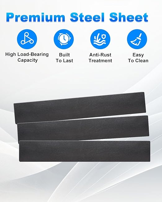 Rocaris 2 Pcs 4 X 24 X 1/4 Inch A36 Steel Plate Hot Rolled, Steel Base Plate for Construction Boards, Structure Support, Weldable Square and Industrial